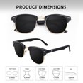 thumbnail image 5 of Gafas de Sol GQUEEN GQO6 Clásicas con Montura de Cuerno Polarizadas UV400, 5 of 5