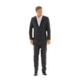 thumbnail image 1 of Figuras de personas masculinas perfke pintadas a mano realistas Plástico Traje negro modelo de resina 1:64, 1 of 6