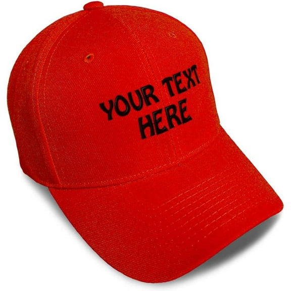 Baseball Cap Custom Personalized Text Dad Hats for Men & Women Strap Closure