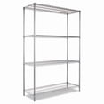 thumbnail image 5 of Nsf Certified 4-Shelf Wire Shelving Kit With Casters, 48w X 18d X 72h, Black Anthracite, 5 of 11