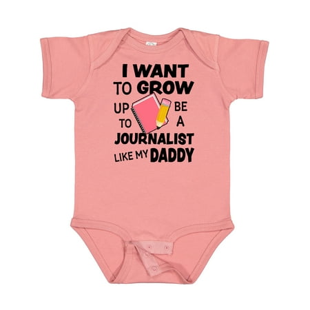 

Inktastic I Want to Grow Up to Be a Journalist Like My Daddy Boys or Girls Baby Bodysuit