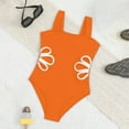 thumbnail image 4 of CZHQWE Girls Swimsuits Girls Skirts Size 10-12 Girls Swimsuit, Straps Cut Out One Piece Bathing Suit Girls' Swimwear Orange, 4 of 4