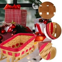 Sleigh Basket Candy Bowl Christmas Candy Storage Basket Table Centerpiece Sled Ornament Sleigh Basket Snack Container