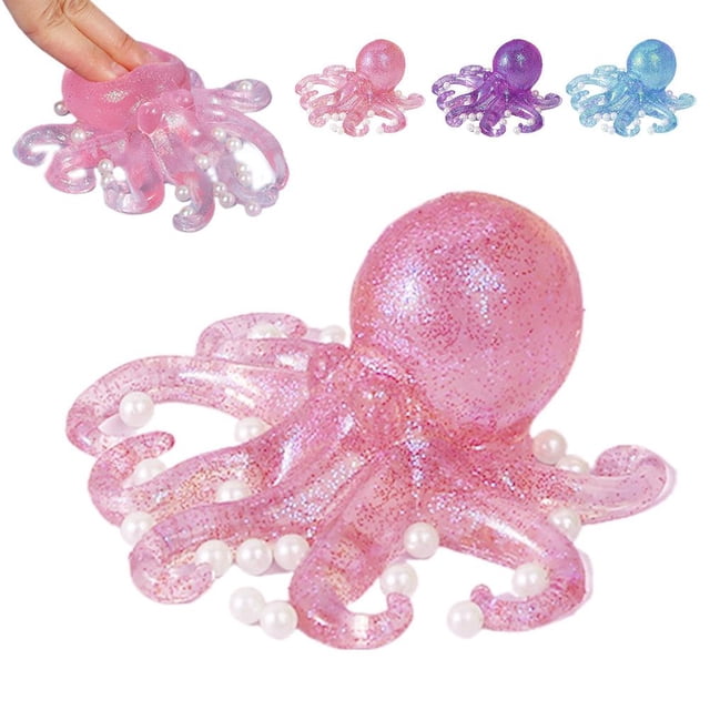 New Transparent Octopus Stress Relieving Toy For Children, Slow Rebounding Toy Gift