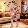 thumbnail image 4 of 2026 Matching Family Halloween Pajamas Set, Fall Sleepwear, Ghost & Pumpkin Printed Holiday Sleepwear, Soft Loungewear PJs Outfit, 4 of 5