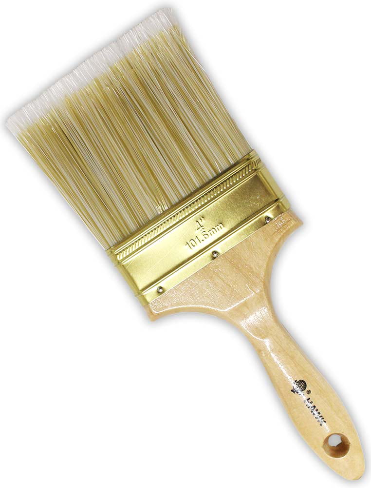 4 Inch House Hobby Garden and Art JUN-H 4 PCS Professional Wall Brush Paint Color Brush Broad Brush Glaze Brush Premium Universal Brush Natural Bristle Mix No Loss Brush for Craft