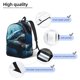 thumbnail image 3 of Disketp 3D Realistic Shark Mochila de Lona Estampada, Mochila Escolar de Viaje Ligera para Estudiantes y Portátil-Medium, 3 of 5