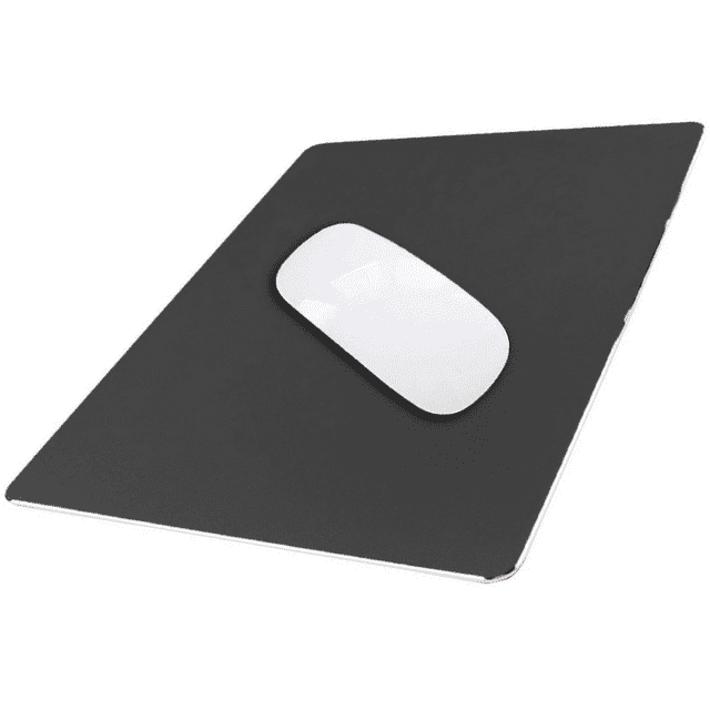 Aluminum Metal Mouse Pad Gaming Mouse Pad Aluminum Mouse Pad, Mouse Pad with A Smooth Precision Surface and Non-slip Rubber Base Black