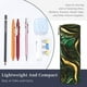 thumbnail image 3 of Disketp Green Marble Estuche Organizador de Lápices de Cuero, Estuche de Oficina con Cremallera para Bolígrafo y Lápiz, 3 of 6