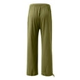 thumbnail image 5 of amkenre Trousers for Women Casual Loose Button up Straight Wide Leg Full Boot Cut Pants High Waist Daily Work Ladies Pants Track Pants Tracksuit Womens Trousers, 5 of 5