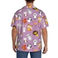 thumbnail image 5 of Xecao offers the Lovely Animals for Men's Casual Short-sleeved Shirt, a button-up collared shirt with a pocket, perfect for beach vacations and yacht travel in the XX-Large size., 5 of 7