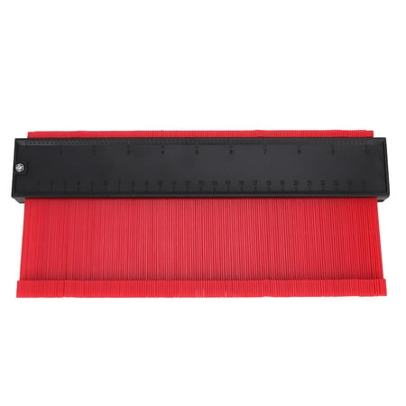 

10in ABS Plastic Irregular Shapes Measuring Contour Duplication Gauge Woodworking Tool(Red)