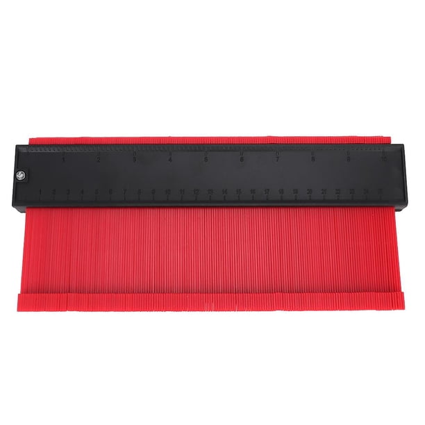 Herramienta De Carpintería De Calibre De Duplicación De Contorno De Medición De Formas Irregulares De Plástico Abs De 10 Pulgadas (Rojo) seitruly TO003352-00