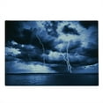 thumbnail image 2 of Nature Cutting Board, Majestic Sky View with Huge Rain Clouds All over the Sea and Vibrant Storm Rays Print, Decorative Tempered Glass Cutting and Serving Board, Large Size, Blue, by Ambesonne, 2 of 5