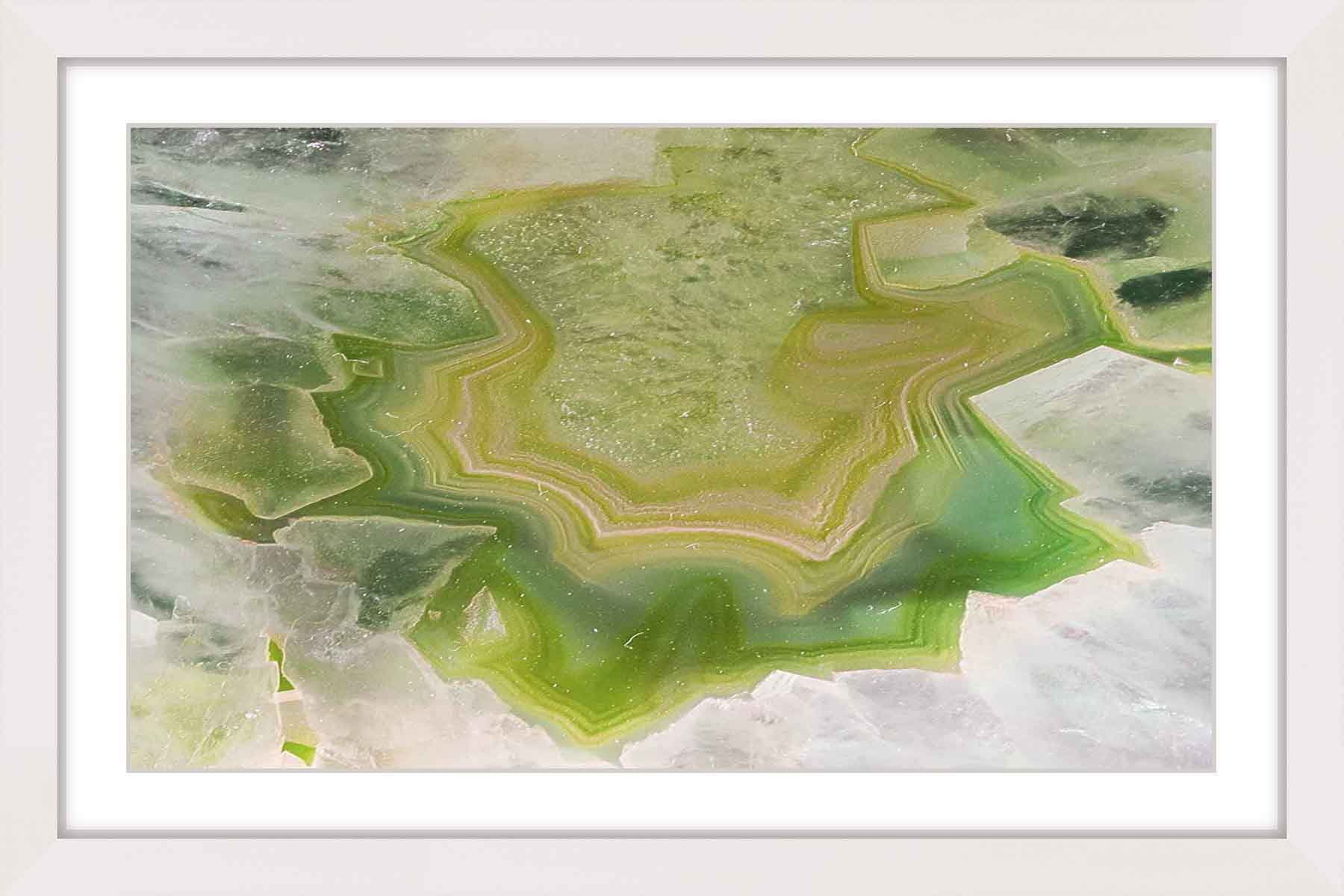"Angular Green" Framed Painting Art Print, 36" x 1.5"