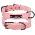 thumbnail image 3 of Pet Artist Personalized Leather Dog Collar Soft Padded Free Engraved Pet Name Number XS-L, 3 of 8