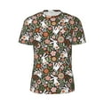 thumbnail image 5 of Wukai Rabbits on Floral Print Men's Short-Sleeved Mesh T-Shirt,Quick-Dry Short Sleeve Workout T-Shirt-6X-Large, 5 of 8