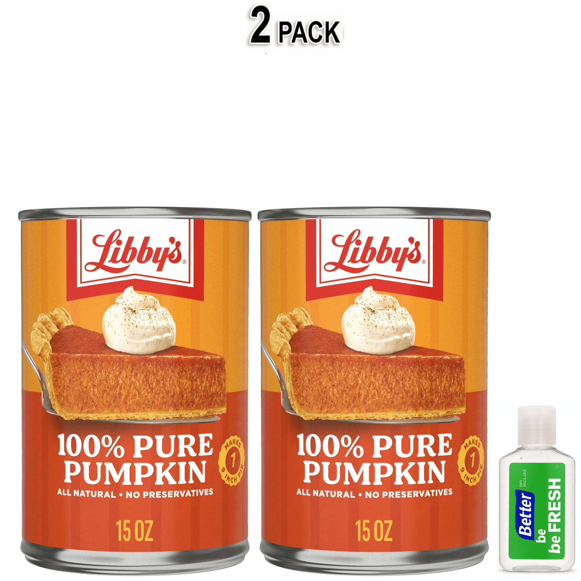 Libby's 100% Pure Pumpkin Puree, All Natural Gluten Free Canned Pumpkin for Baking Pumpkin Pie Dessert
