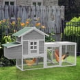 thumbnail image 4 of Grezone Chicken Coop Rabbit Hutch Hen Cage Large Wooden, 4 of 7