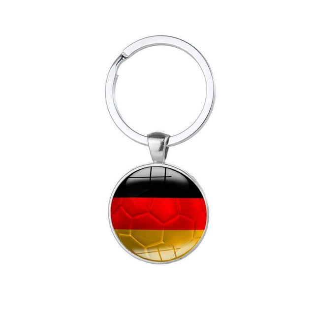World Cup Football National Flags Soccer Metal Ring National Flags Key Chain Pendant Holder Ring Keychain