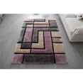thumbnail image 4 of MDA Home Mateos Shag Gray/Pink Geometric Polyester Area Rug - 8' x 10', 4 of 8