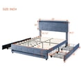 thumbnail image 2 of Historyli Go5H Upholstered Bed With Headboard LED Light 4 Drawers Type C USB Ports Easy Assembly Platform Bed For Bedroom, 2 of 9