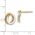 thumbnail image 4 of 14k Two-tone Polished Love Knot Earrings (11.75x11), 4 of 5