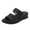 Black, variant on Fish Mouth Slippers for Women, Lightweight EVA Material with Textured Non-Slip Sole and Cushioned Footbed, Black Size 35