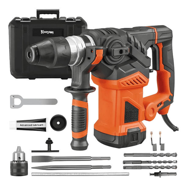 Rotomartillo Bloosom frecuen de 50Hz/60Hz con 1500W de potencia 110V-127V Negro con Naranja