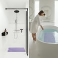 thumbnail image 2 of Lux Decor Collection Bath Tub Mat Non-Slip 40 x 16 Inch - Shower Mat for Bathtub with Suction Cups - Machine Washable (Clear Purple), 2 of 9