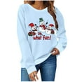 thumbnail image 3 of Aboser Oh,What fun! Merry Christmas Sweatshirt Women Y2k Shirts Trendy Xmas Snowman Print Pullover Comfort Long Sleeve Tops Loose Round Neck Sweatshirts, 3 of 5