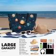 thumbnail image 3 of Defioc Solar System And Planets Pattern Beach Bag for Women - Large Beach Tote Bag Waterproof Sandproof Swim Pool Bag Everyday Bag Handbags with Zipper, 3 of 6