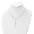 thumbnail image 3 of 14K Two-Tone Polished Adjustable Beaded Y-Drop Necklace, 3 of 3