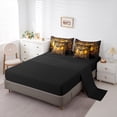 thumbnail image 5 of Manfei Gaming Twin Bedding Sets 7-Piece,Stereoscopic Geometric Grid Bedding Comforter Set,Gold Black Sheet Sets For Boy,Microfiber Room Decor,Reversible, 5 of 8