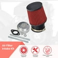 thumbnail image 4 of AlveyTech High Performance Air Filter Intake Kit fits Coleman CT100U & CC100X 98cc Mini Bike - Engine Air Cleaner, Universal Replacement Accessories Parts, for Powersports Go-Kart Gokarts Cart, Red, 4 of 7