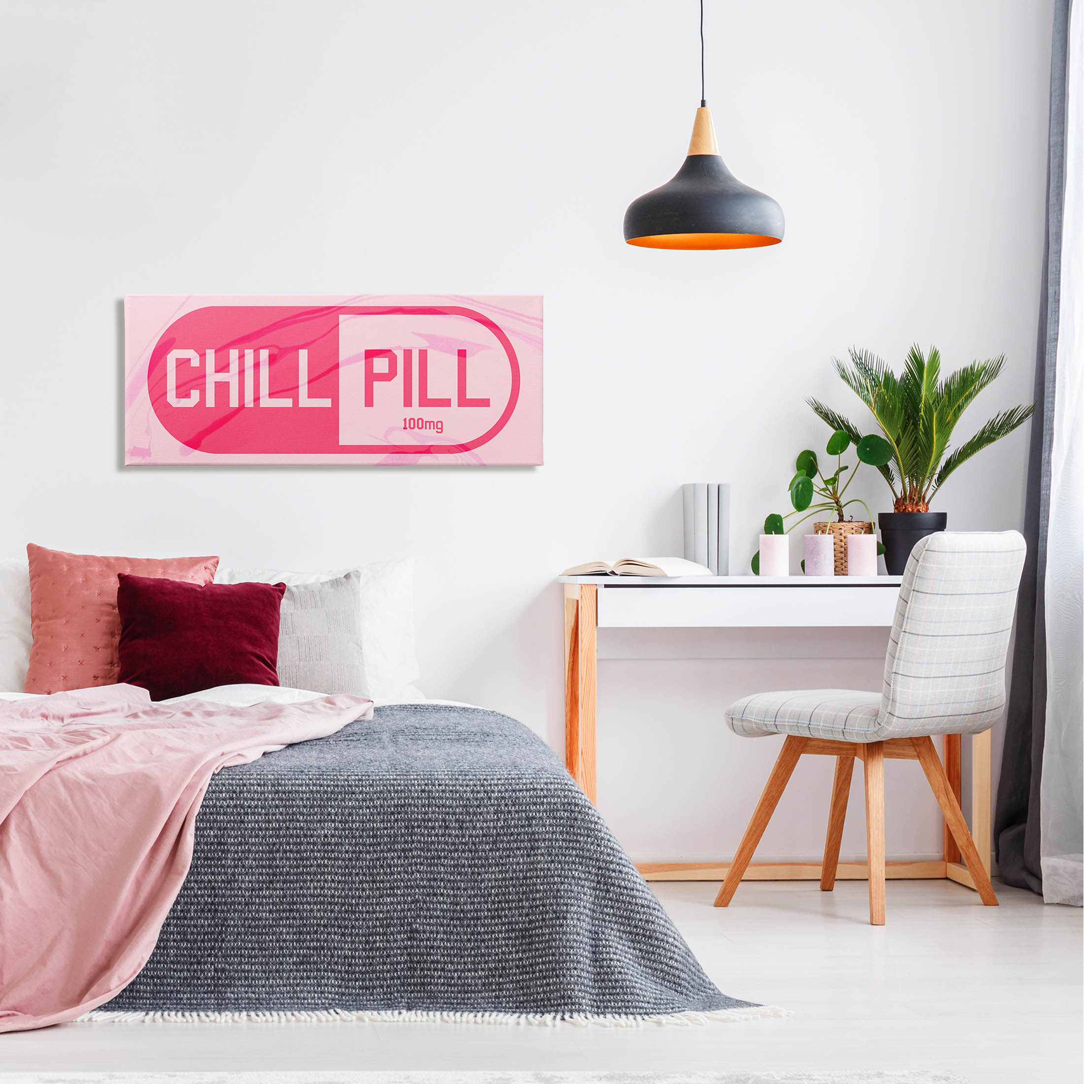Stupell Industries Chill Pill Modern Casual Graphic Art Gallery Wrapped Canvas Print Wall Art, Design by Daphne Polselli