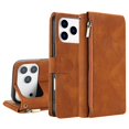 thumbnail image 1 of Case For IPhone 17 Pro Max/17 Pro/17 Air/17, PU Leather Shell With Zipper Card Slot Holder Cover, 1 of 5