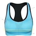 thumbnail image 6 of Zpanxa Bras for Women Seamless Stretch Sport Bra Padded Fitness Tank Tops Workout Gym Yoga Vest Womens Bras Sports Bra Sky Blue XXL, 6 of 8