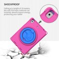 thumbnail image 4 of Dteck Kids Case Shockproof for iPad Mini 5/4/3/2/1, EVA Shockproof Rotate Handle Folding Stand Heavy Duty Protective Cute Cover for Boys Girls, Rose, 4 of 6