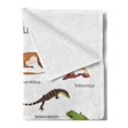 thumbnail image 2 of Reptile Soft Flannel Fleece Throw Blanket, Lizard Family Design on Plain Background Prehistoric Camouflage Exotic Creatures, Cozy Plush for Indoor and Outdoor Use, 60" x 80", Multicolor, by Ambesonne, 2 of 5