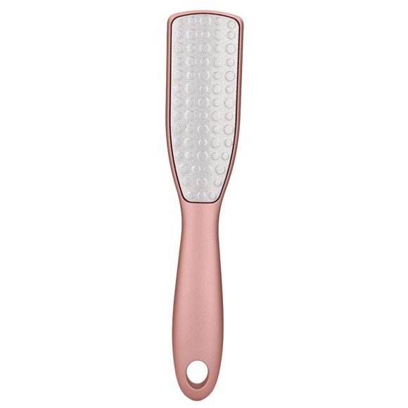 Escofina para pies Lima para pies de doble cara de acero inoxidable Removedor de pies calientes Depurador de pies Adecuado para mujeres y hombres que eliminan la piel dura y agrietada (oro rosa)
