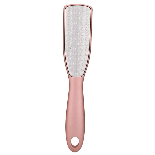 Escofina para pies Lima para pies de doble cara de acero inoxidable Removedor de pies calientes Depurador de pies Adecuado para mujeres y hombres que eliminan la piel dura y agrietada (oro rosa)
