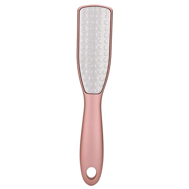 Escofina para pies Lima para pies de doble cara de acero inoxidable Removedor de pies calientes Depurador de pies Adecuado para mujeres y hombres que eliminan la piel dura y agrietada (oro rosa)