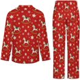thumbnail image 6 of Top-kevin Red Bows Holly Pine Women's Long-Sleeve Shirt And Full-Length Bottom Pajama Set, 6 of 12