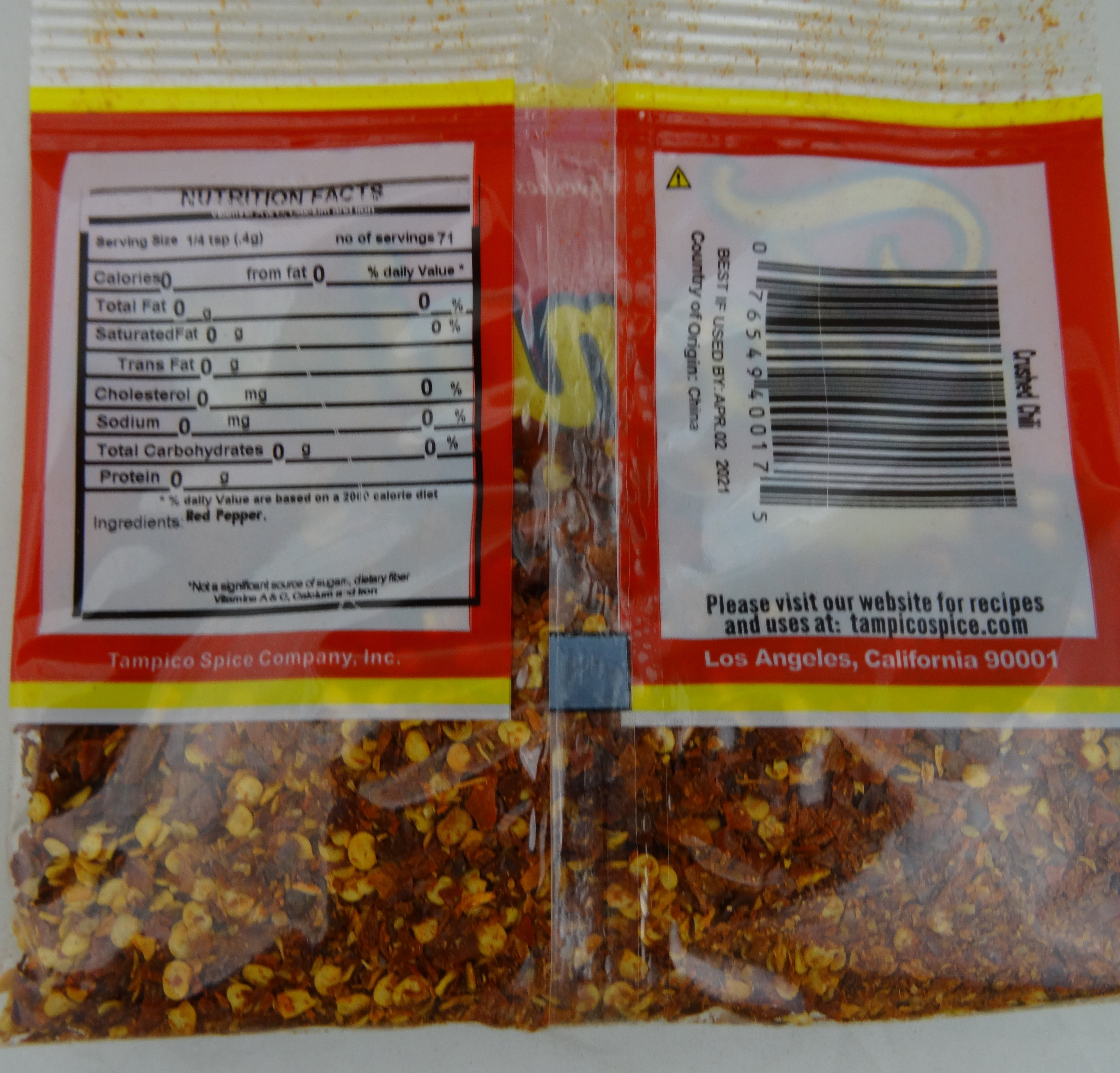 Tampico Crushed Chili, 1 oz
