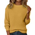 thumbnail image 3 of Long Sleeve Cozy Women's Knit Pullover, Light Knit Crewneck Sweater for Valentine's Day Light Knit Crewneck Sweater Cute Sweatshirts Long Sleeve Soft Knit Crewneck Top, 3 of 9