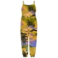 thumbnail image 2 of Odeerbi 1-6 Años Niñas Verano Hawaiano Mono de Playa Estampado Tropical Camisola Romper Casual Transpirable Cómodo Monos Correa Bib Pantalones Generales Traje de Juego, 2 of 5