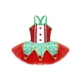 thumbnail image 3 of ZDHoor Girls Sleeveless Sequins Tutu Christmas Santa's Elf Costume Gymnastics Leotard Dance Costumes Green 12, 3 of 6
