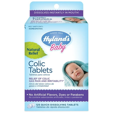 Hylands Baby Colic Tablets, Natural Relief of Colic Gas Pain and Irritability, 125 Count 100