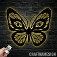 thumbnail image 4 of Craftnamesign Metal Butterfly Wall Art Led Light, Butterfly Metal Sign, 4 of 5